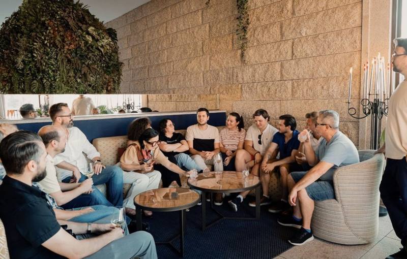 Founders seated in a lounge sharing an informal roundtable conversation