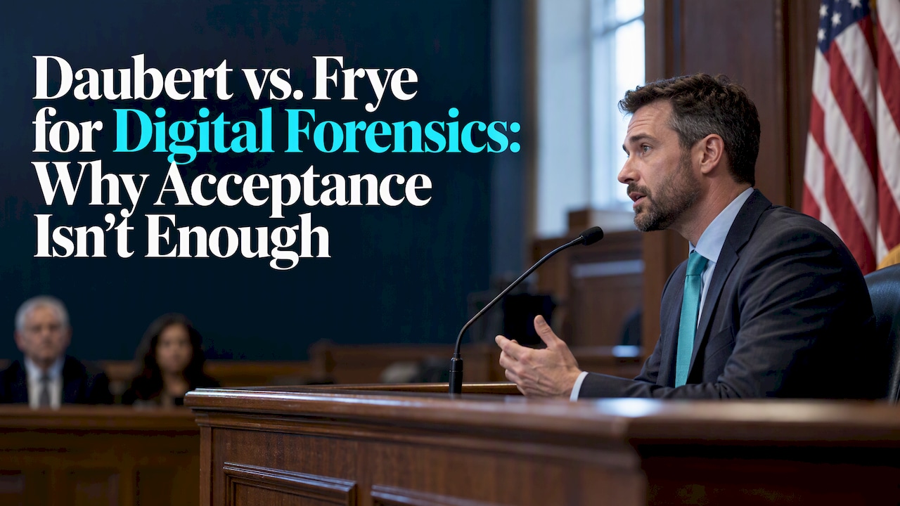 Forensic expert testifying in a courtroom