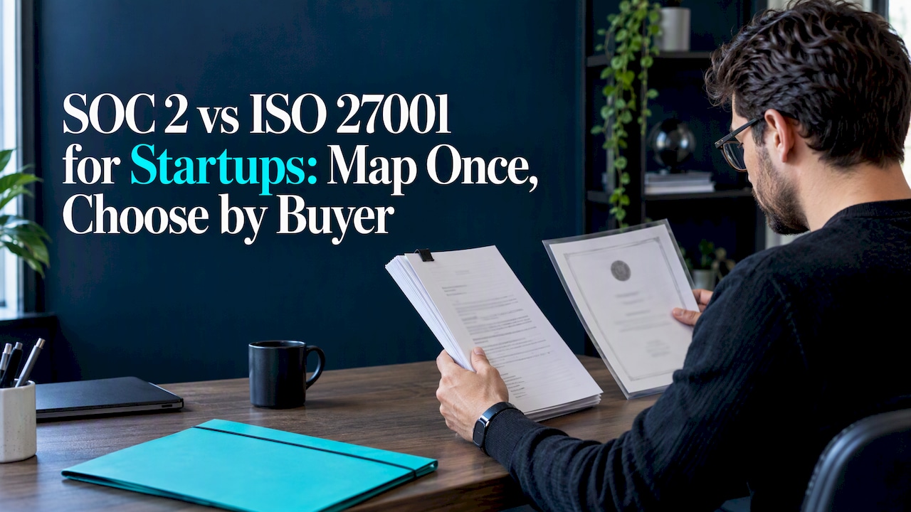 Founder comparing SOC 2 and ISO deliverables