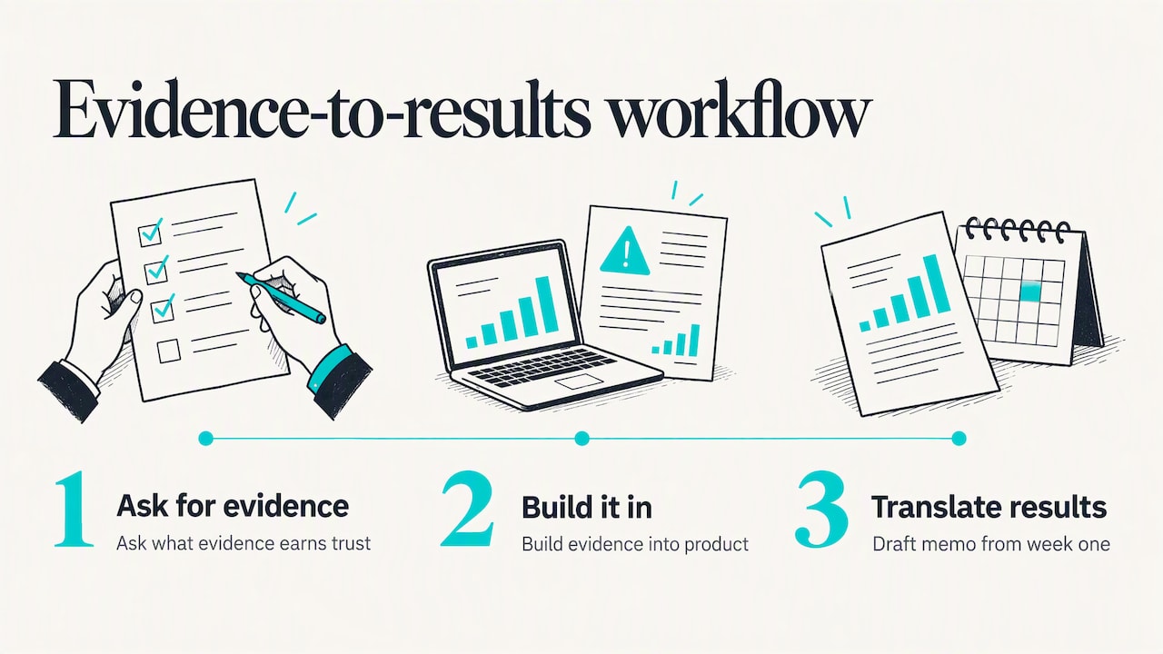 Our perspective: evidence is what a security buyer is really testing — overview diagram