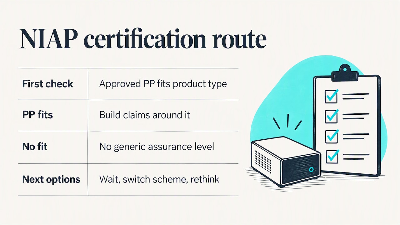 NIAP decision path based on Protection Profile fit